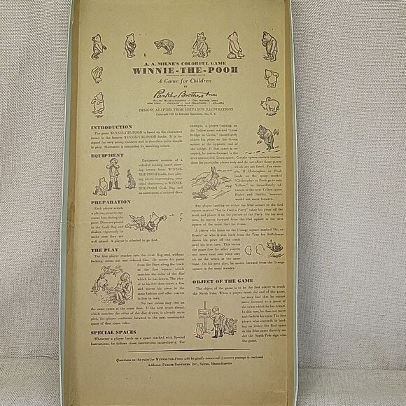 WINNIE THE POOH 1959 Board Game COMPLETE PARKER BROTHERS Vtg Disney Complete - Picture 2 of 10